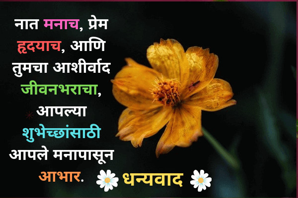 Thank You Message in Marathi